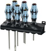 WERA Edelstahlschraubendrehersatz 334/6, 6-teilig, Schlitz/PH, Rundklinge, 2K-Griff
