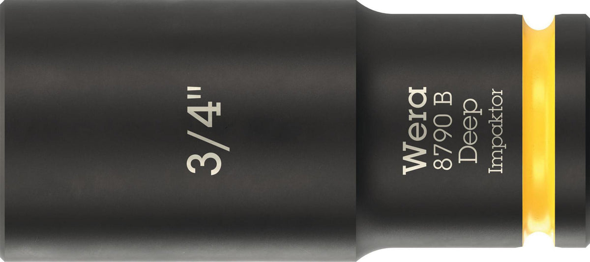 WERA Steckschlüsseleinsatz 8790 B Impaktor Deep 3/8 Zoll, 1 Zoll, 63 mm – Schlagschrauberfest