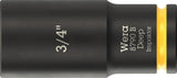 WERA Steckschlüsseleinsatz 8790 B Impaktor Deep 3/8 Zoll, 1 Zoll, 63 mm – Schlagschrauberfest