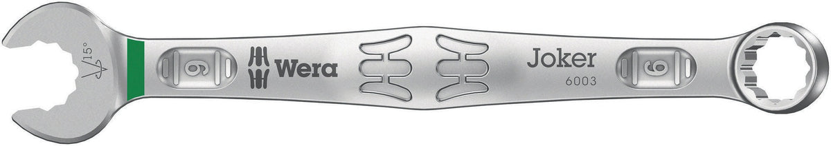 WERA Ringmaulschlüssel 6003 Joker SW 8 mm – Form A, legierter Werkzeugstahl, 15° Rückholwinkel