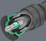 WERA Bithalter 881/4/1 SB 1/4 Zoll mit einstellbarer Einschraubtiefenbegrenzung, 200 mm