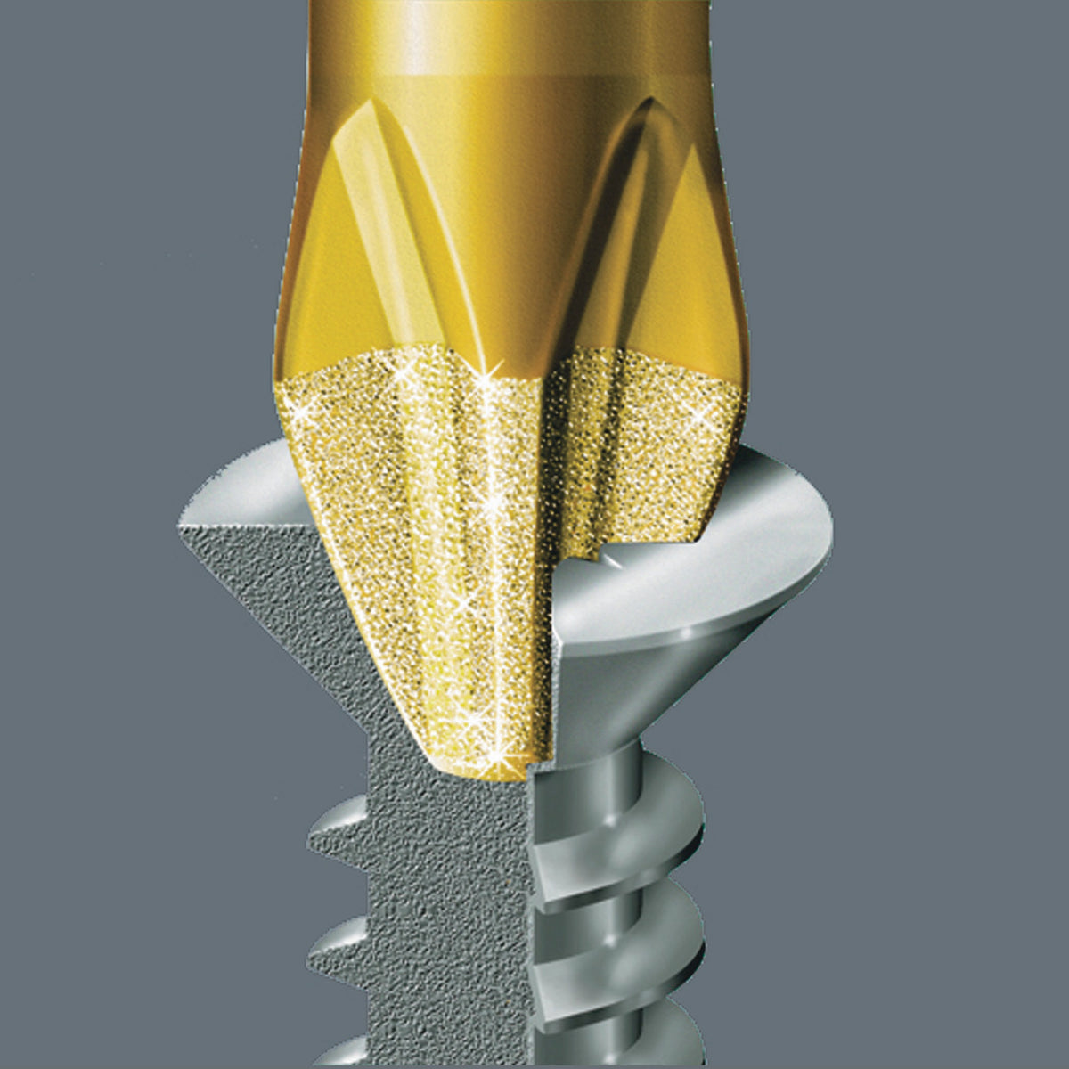 WERA Bit 851/1 BDC PH 1, 25 mm, 1/4 Zoll Sechskant, BiTorsion, diamantbeschichtet, 10er-Pack