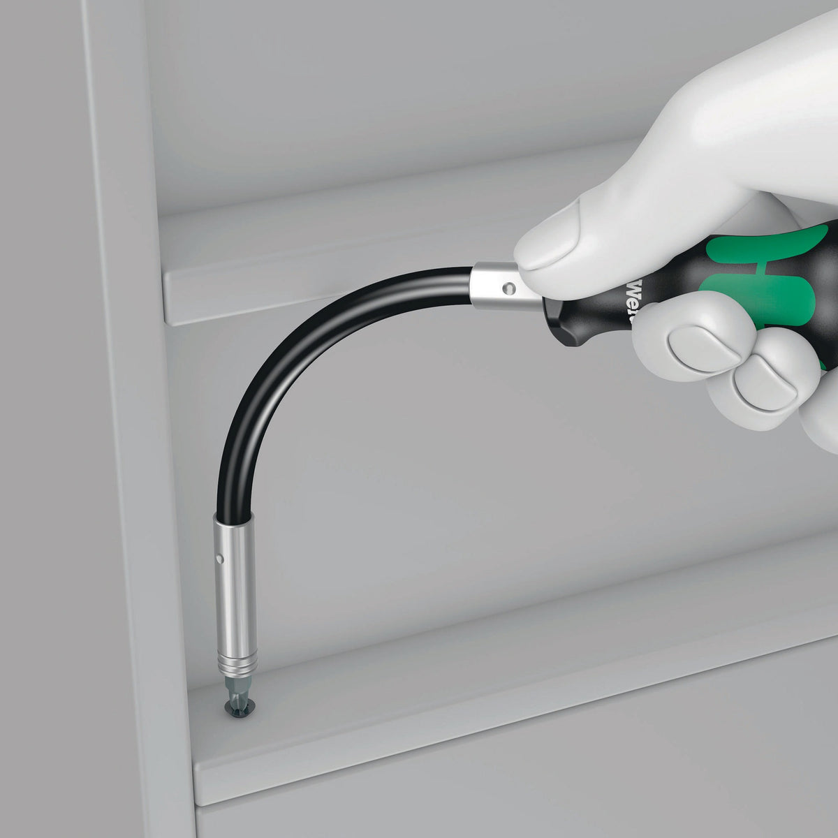 WERA Bithandhalter 393 S 1/4″ mit Magnet, flexibler Klinge 173,5 mm und 3K-Griff