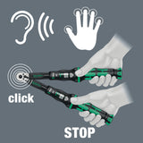 WERA Drehmomentschlüssel Click-Torque A 5 1/4 Zoll 2,5-25 Nm mit hör- und fühlbarem Auslösesignal