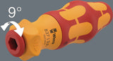 WERA Handhalter 837 i RA VDE mit Ratschenfunktion, 115 mm, 9 mm – Kraftform Kompakt