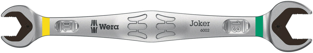 WERA Doppelmaulschlüssel 6002 Joker 10x13 mm – matt verchromt mit Haltefunktion