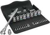 WERA Steckschlüsselsatz Zyklop Metal 29-tlg. 3/8 Zoll SW 8-19 mm mit 76-Zahn-Knarre