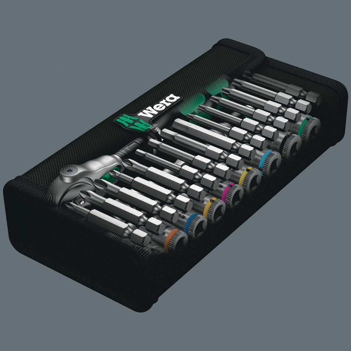 WERA Steckschlüsselsatz 8100 SA 6, 28-teilig, 1/4 Zoll, SW 5-13 mm, 72 Zähne
