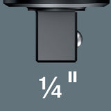 WERA Einsteckknarre 7772 A 1/4 Zoll 9x12 mm – Umschaltbar, Feinverzahnung 72 Zähne