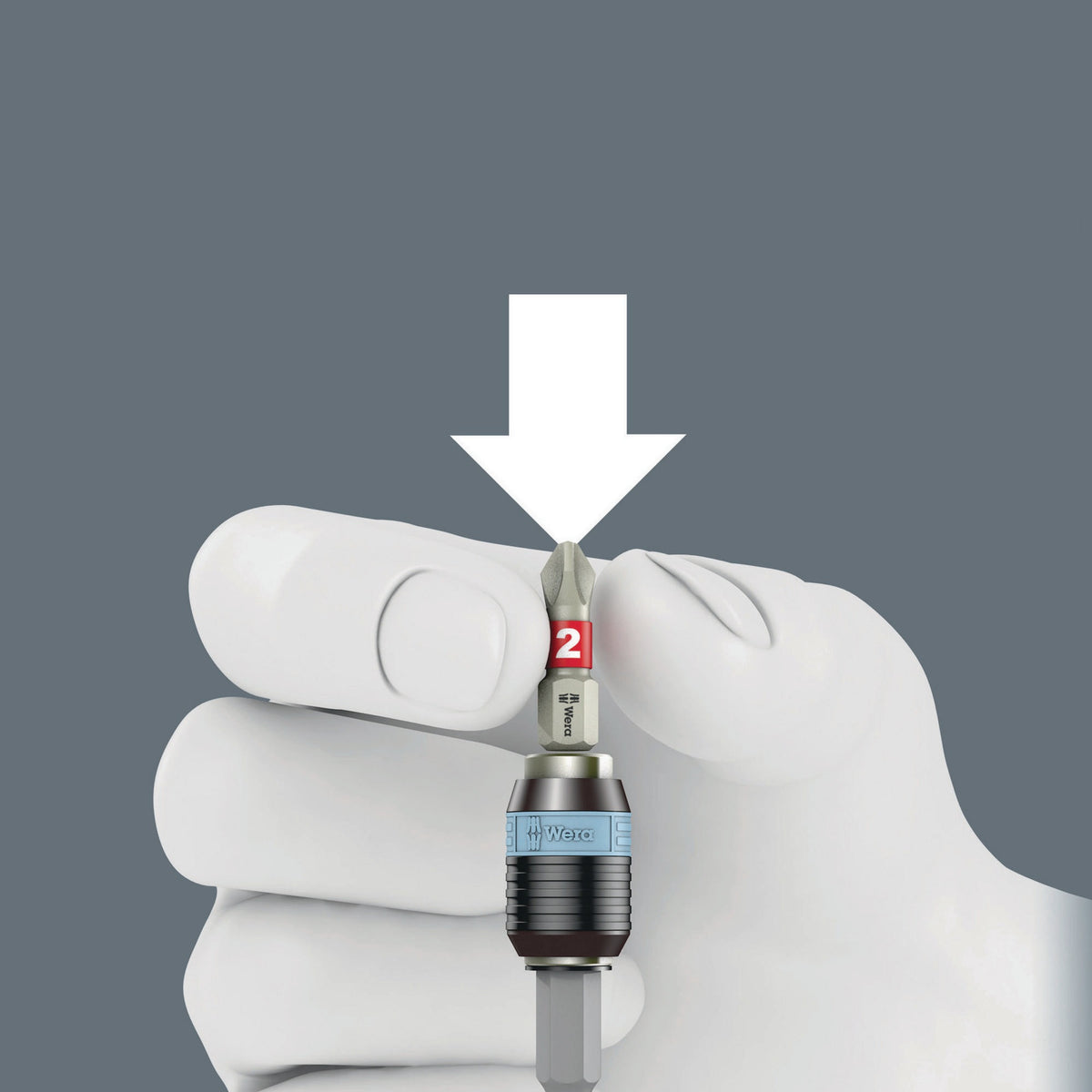 WERA Edelstahlbitsortiment BC 10 Stainless 10-tlg. mit Rapidaptor Bithalter