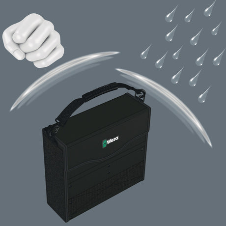 Wera 2go 2 XL Werkzeugbox 455x330x170 mm mit Klettsystem und Köcher
