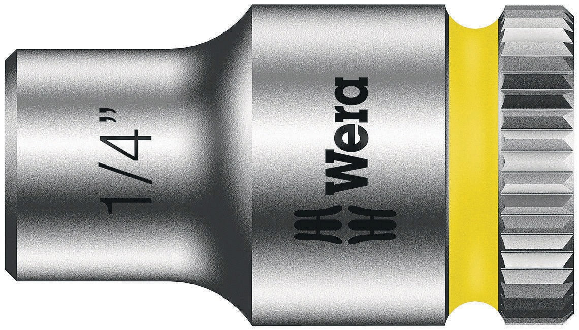 WERA Steckschlüsseleinsatz 8790 HMA Außen-6-kant SW 1/4 Zoll Länge 23 mm mit Take it easy Farbkennzeichnung