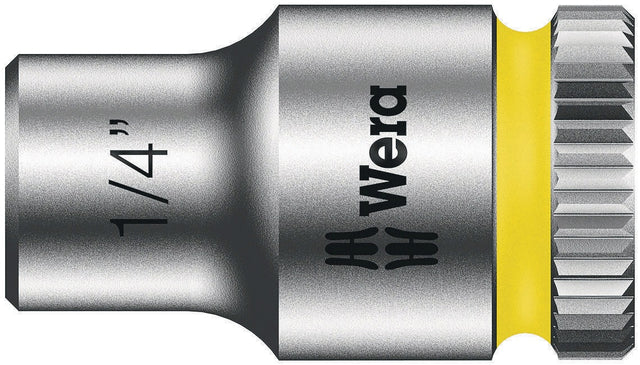 WERA Steckschlüsseleinsatz 8790 HMA Außen-6-kant SW 1/4 Zoll Länge 23 mm mit Take it easy Farbkennzeichnung