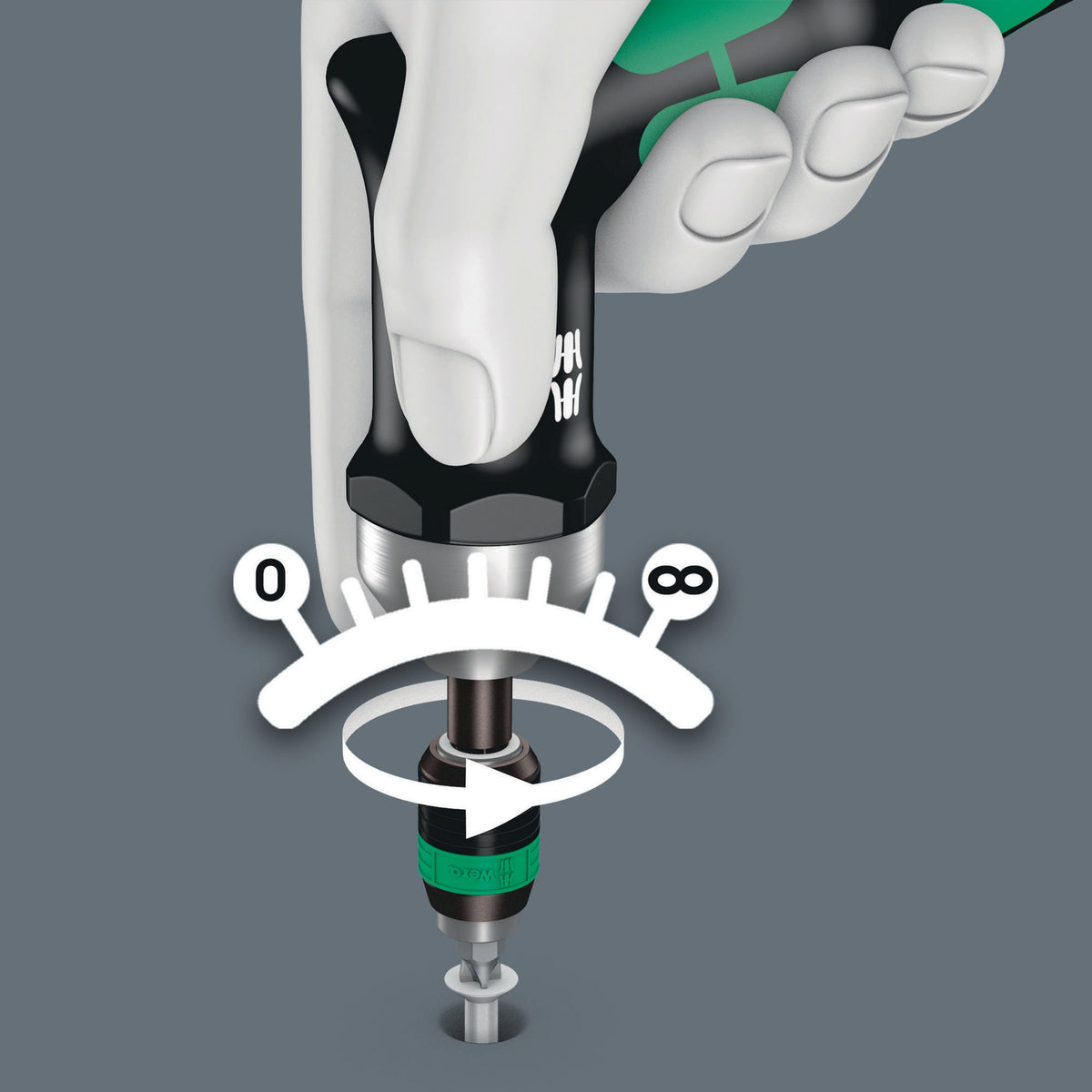 WERA Drehmomentschraubendreher 7462 3-6 Nm mit Rapidaptor Schnellwechselfutter