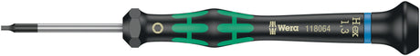 WERA Elektronik-Feinmechanik-Schraubendreher 2050 PH 1, Klingenlänge 80 mm, Kraftform-Micro-Griff