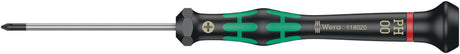 WERA Elektronik-Feinmechanik-Schraubendreher 2050 PH 1, Klingenlänge 80 mm, Kraftform-Micro-Griff