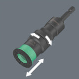 WERA Bithalter 881/4/1 SB 1/4 Zoll mit einstellbarer Einschraubtiefenbegrenzung, 200 mm