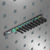 WERA Steckschlüsselsatz 9660 10-teilig, 3/8" Antrieb, Impaktor Deep, schlagschrauberfest, Magnetleiste