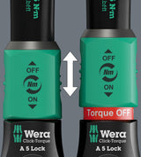 WERA Drehmomentschlüssel Click-Torque Lock A 5, 1/4 Zoll, 2,5-25 Nm, Torque Lock