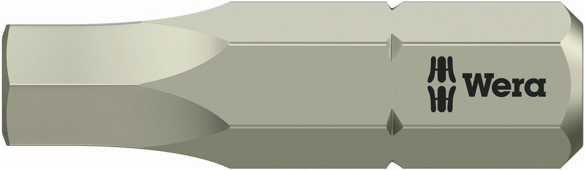 WERA Bit 3840/1 TS 1/4 Zoll 1,5 mm Innensechskant Torsion Hex-Plus Edelstahl 25 mm