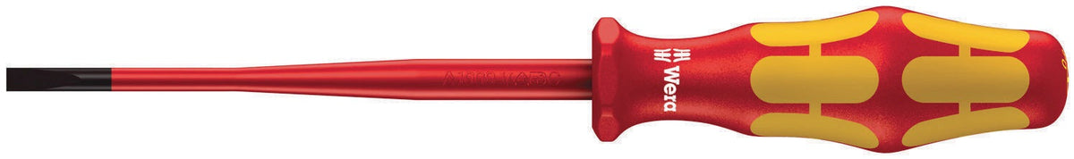 Wera Schraubendreher 160 iSS VDE Schlitz 0,8 x 4,0 x 100 mm, isoliert, Kraftform, Abrollschutz