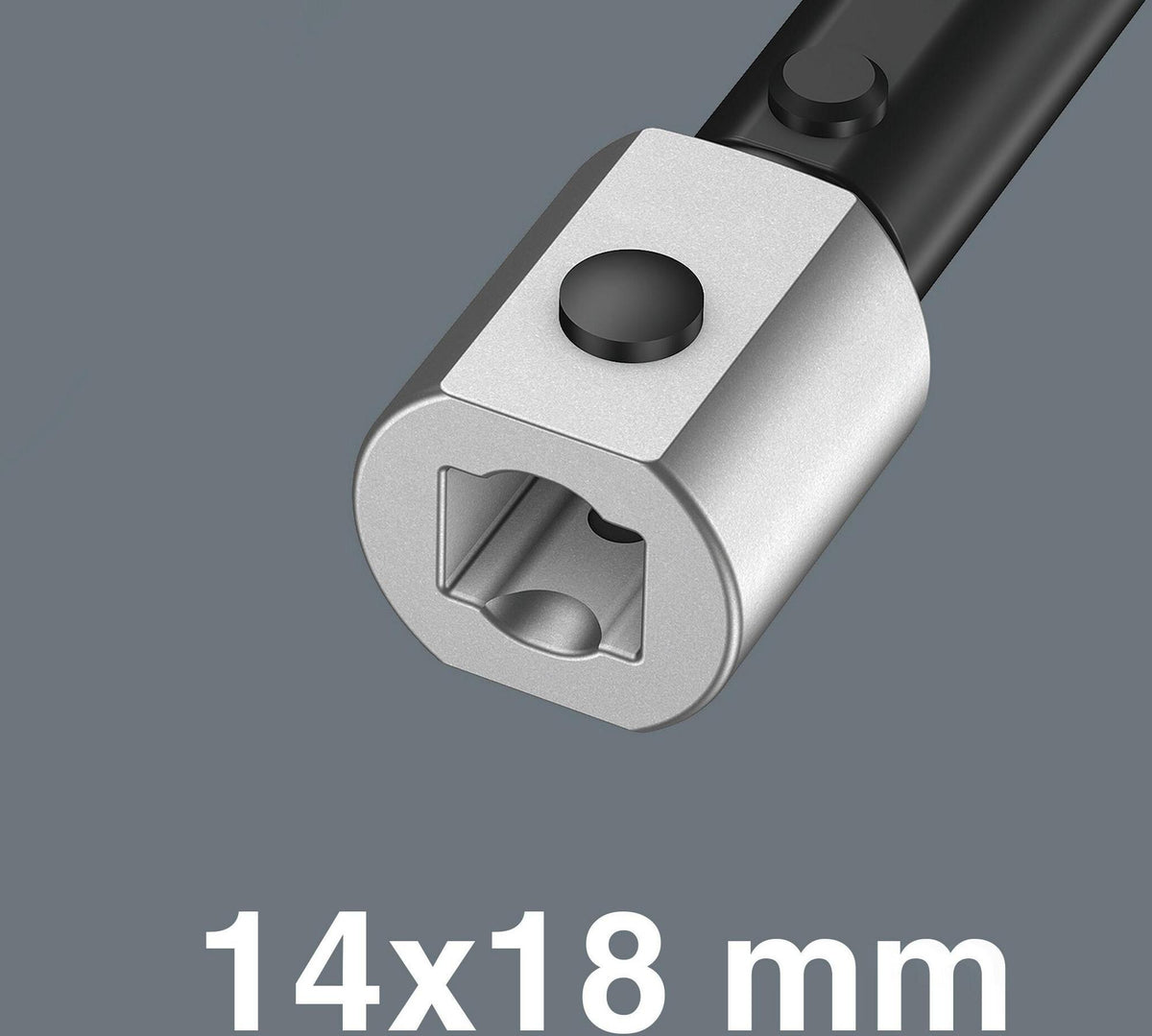 WERA Einsteckringschlüssel 7771 SW 10mm, 9x12mm Aufnahme, CV-Stahl, mattverchromt