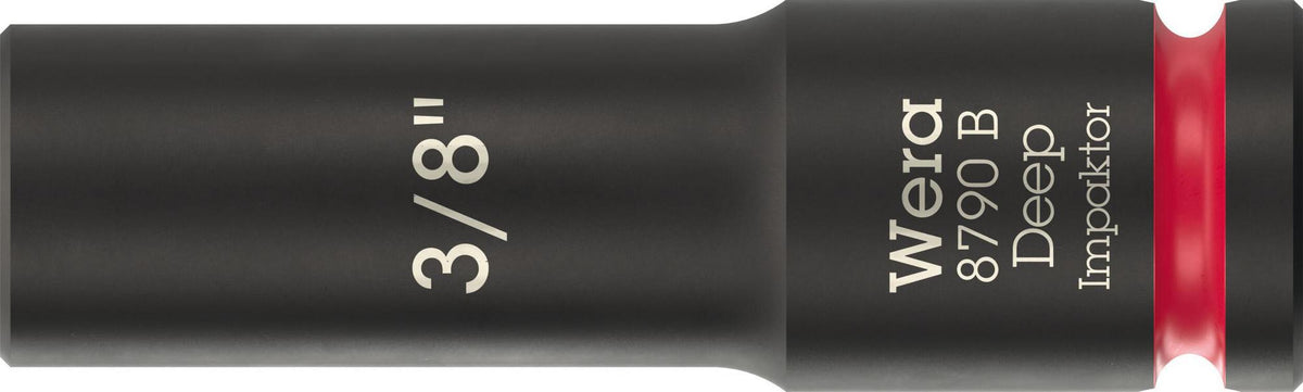 WERA Steckschlüsseleinsatz 8790 B Impaktor Deep 3/8 Zoll, 1 Zoll, 63 mm – Schlagschrauberfest