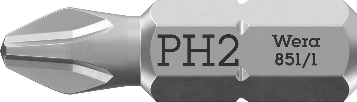 Wera Bit 867/1 Z TX6 TORX® 25 mm 1/4"-Sechskant CV-Molybdän zähhart 10 Stück