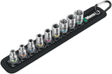 WERA Steckschlüsselsatz Belt 1 10-teilig 1/4 Zoll 4-13 mm für Außensechskant