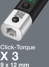 WERA Drehmomentschlüssel Click-Torque X 1, 2,5-25 Nm, 9x12 mm, automatisch auslösend, ±4 % Genauigkeit