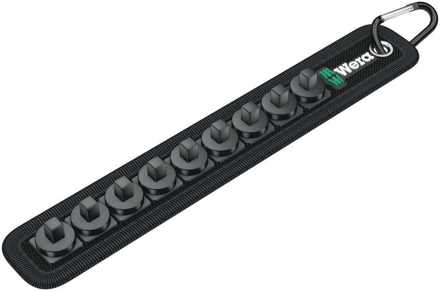 Wera Textilgurt Belt A 9teilig für 1/4" Nüsse mit Klettstreifen und Karabinerhaken