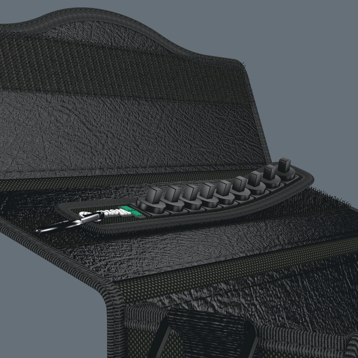 Wera Textilgurt Belt A 9teilig für 1/4" Nüsse mit Klettstreifen und Karabinerhaken