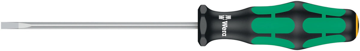 WERA Schlitzschraubendreher 334 mit Lasertip-Spitze, 5 mm Klinge, 2K-Griff, 100 mm