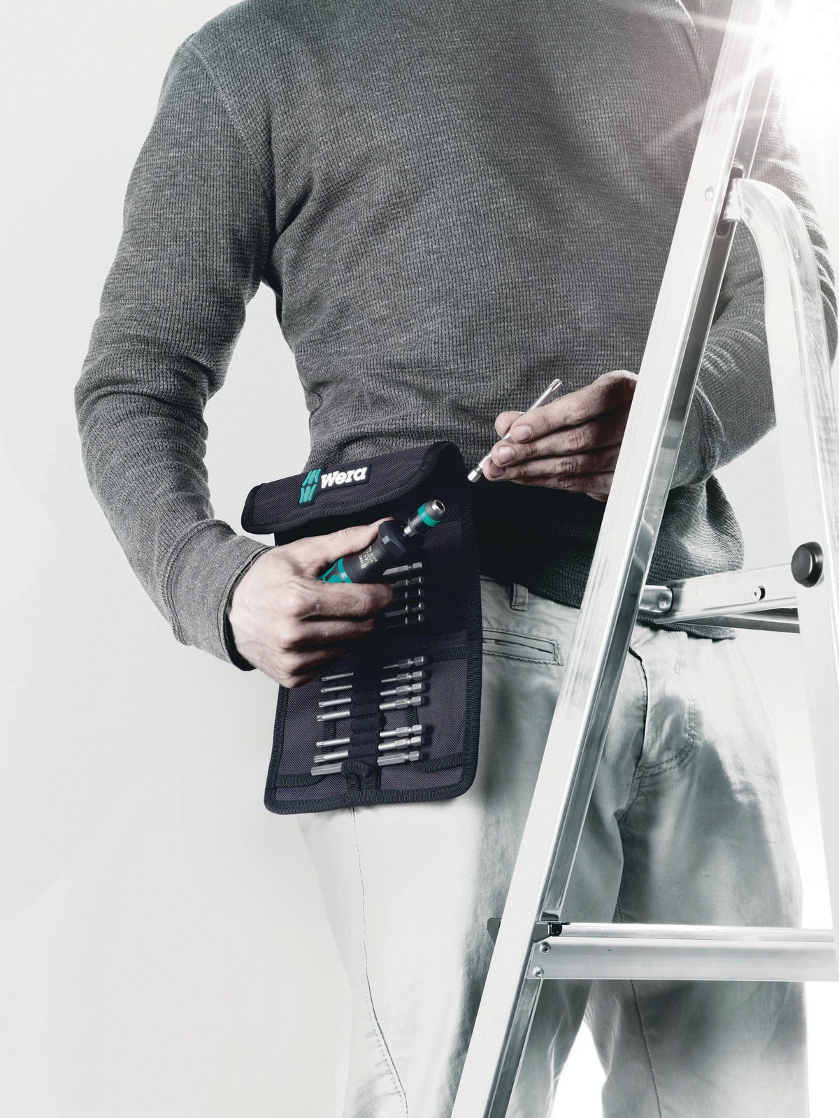 WERA Schraubendrehersatz KK 60 17-tlg. mit Handhalter, Wechselklingen und Rapidaptor-Technologie