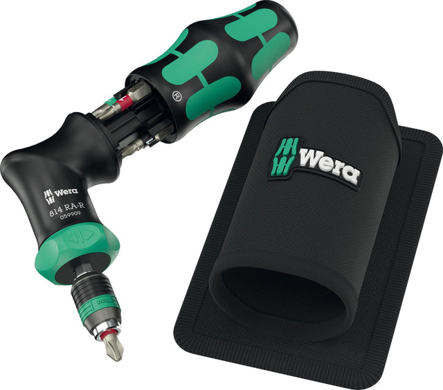 WERA Magazinbithalter Kraftform Kompakt Pistol RA-R 1, 7-teilig, mit Ratsche und Bit-Magazin