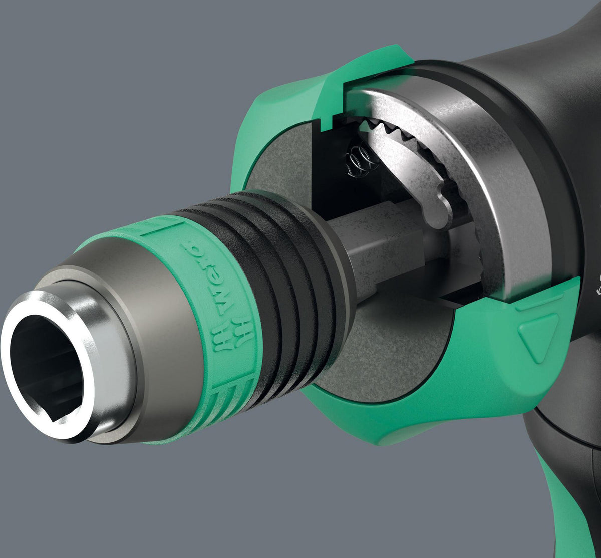 WERA Magazinbithalter Kraftform Kompakt Pistol RA-R 1, 7-teilig, mit Ratsche und Bit-Magazin