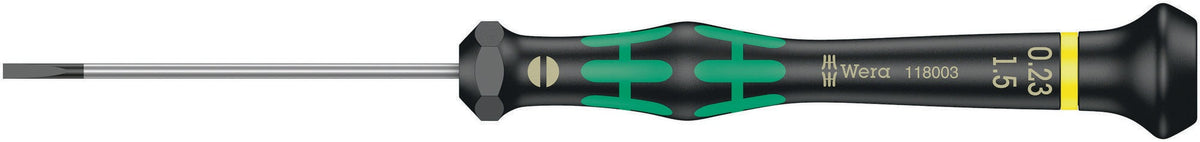 WERA Elektronik-Feinmechanik-Schraubendreher 2035, 3 mm Klinge, 80 mm, Kraftform-Micro-Griff