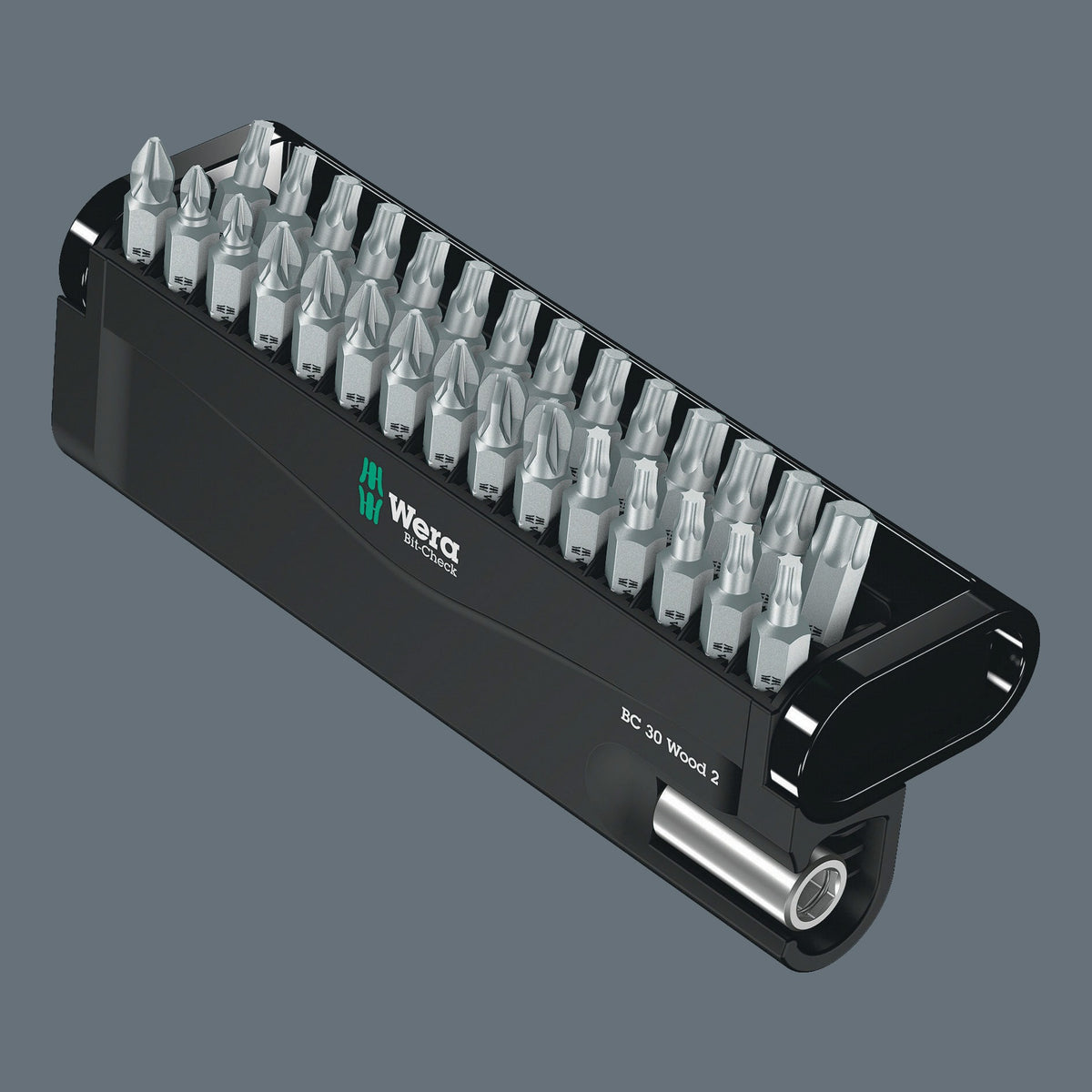 WERA Bit-Check 30 Wood 2 Bitsortiment 30-teilig PH/PZD/TX mit Bithalter