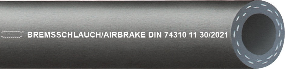 TEGUMA Stickstoffschlauch AIRBRAKE 11 mm x 18 mm, 40 m, Schwarz, EPDM, 25 bar