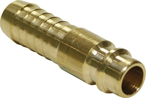 TEGUMA Schnellverschlusskupplung mit Tülle, Messing, 6 mm Schlauchweite, 35 bar, für Druckluft