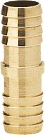 TEGUMA Schlauchverbinder MS 6 mm Messing mit beidseitigen Rillenstutzen für Schellenmontage