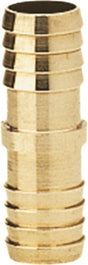 TEGUMA Schlauchverbinder MS 6 mm Messing mit beidseitigen Rillenstutzen für Schellenmontage