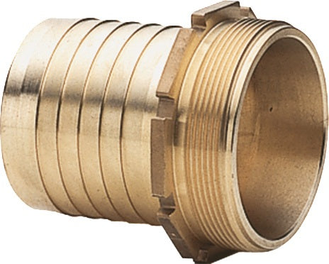 TEGUMA Tankwagenkupplung MS AG 1 Zoll mit gerilltem Stutzen, Schlüsselweite 25 mm, Messing