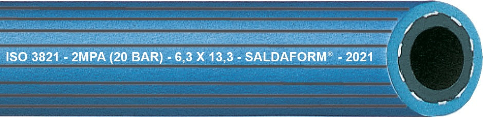 TEGUMA Sauerstoffschlauch SALDAFORM Blau 6,3 mm x 13,3 mm, 50 m