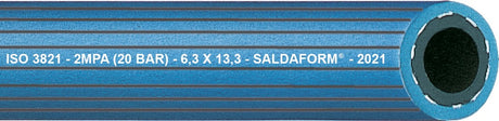TEGUMA Sauerstoffschlauch SALDAFORM Blau 6,3 mm x 13,3 mm, 50 m