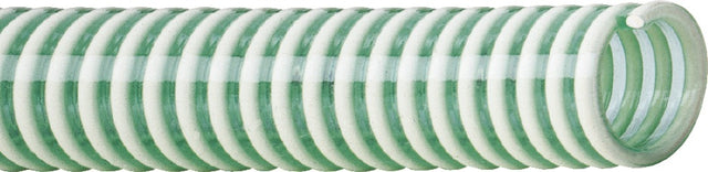 TEGUMA Kunststoff-Saugschlauch COSMO® ID 20 mm – 50 m Rolle, grün transparent