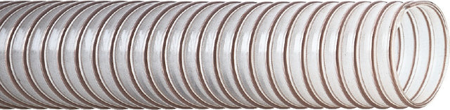TEGUMA PURFLEX/L Absaugschlauch ID 25,0 mm, Länge 20 m – Polyurethan, Stahlspirale, transparent