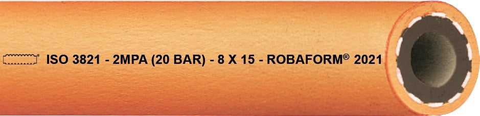 Propangasschlauch ROBAFORM® ID 8,0 mm – 50 m TEGUMA, 20 bar, EN ISO 1307