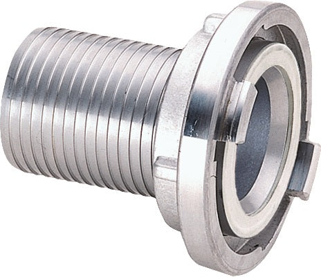 TEGUMA Storz-Saugkupplung C mit gerilltem Schlauchstutzen 52 mm aus Aluminium