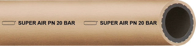 TEGUMA SUPER AIR Kunststoff-Pressluftschlauch 6,0 mm x 11,0 mm, 50 m, Beige